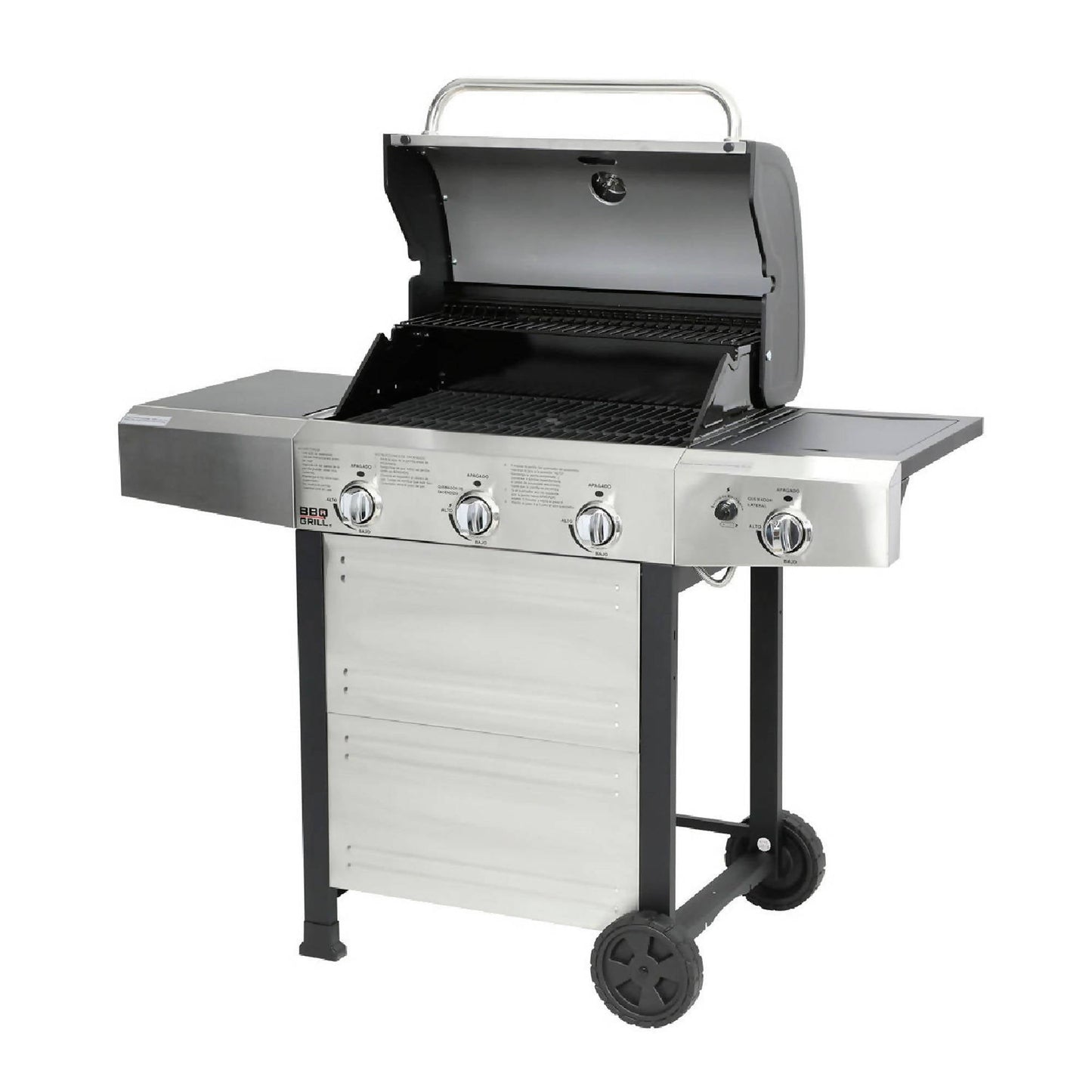 Parrilla Michigan 3 Quemadores + Quemador Lateral BBQ304GCINOX BBQ Grill3#Acero