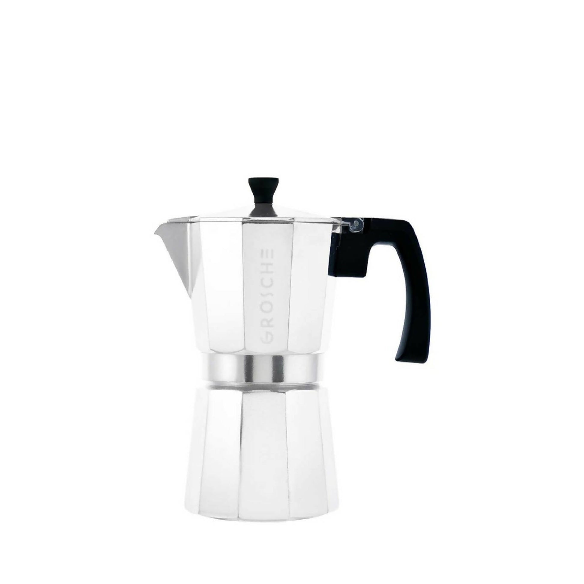 Cafetera Moka 9 Tazas Grosche1#Acero-Gris