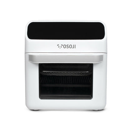 Freidora De Aire Y Horno De Pizza 12 Lts + Piedra Y Cortador Pizza  Osoji5#Blanco