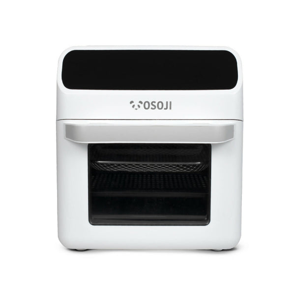 Freidora De Aire Y Horno De Pizza 12 Lts + Piedra Y Cortador Pizza  Osoji5#Blanco