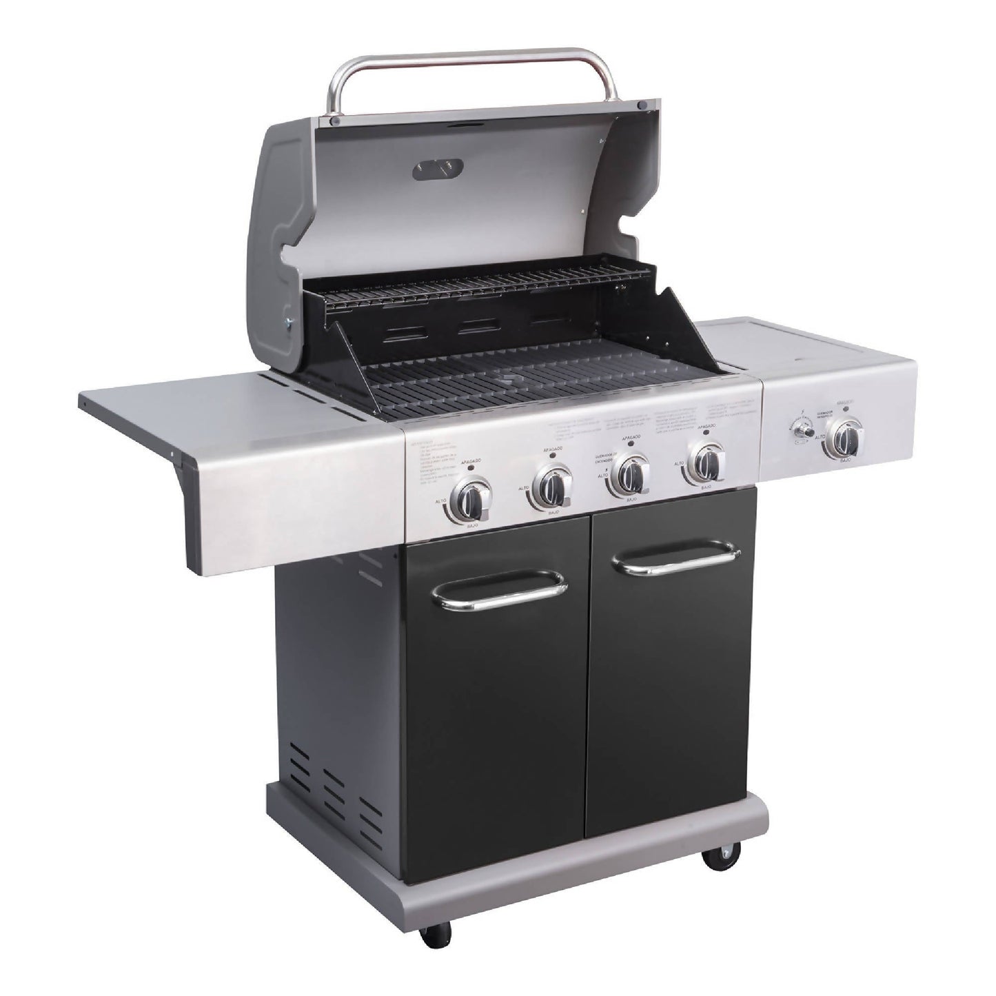 Parrilla Texas Black 4 Quemadores + Quemador Lateral BBQ401GCIB BBQ Grill4#Negro