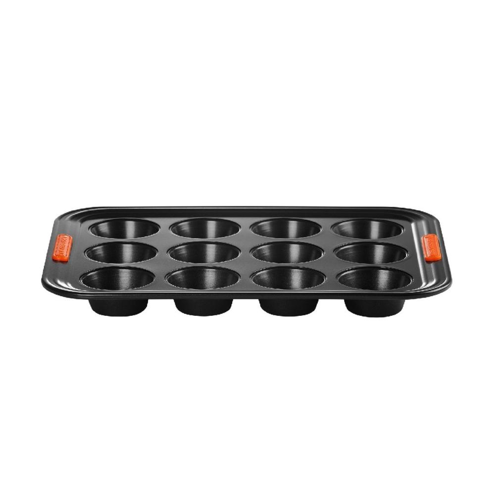 Molde Antiadherente 12 Cupcakes 34x26 Cm Le Creuset4#Negro