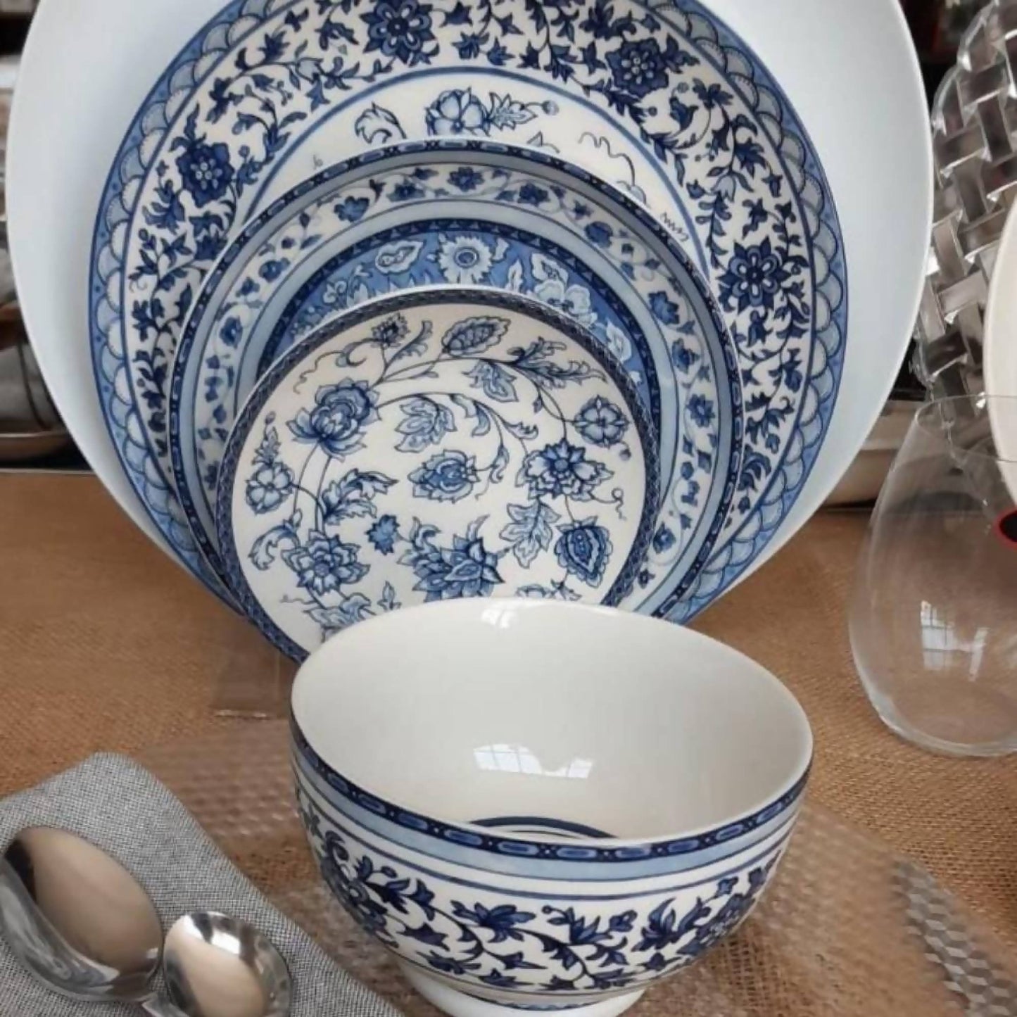 Vajilla 24 Piezas Porcelana Blue Dynasty Klapp3#Azul