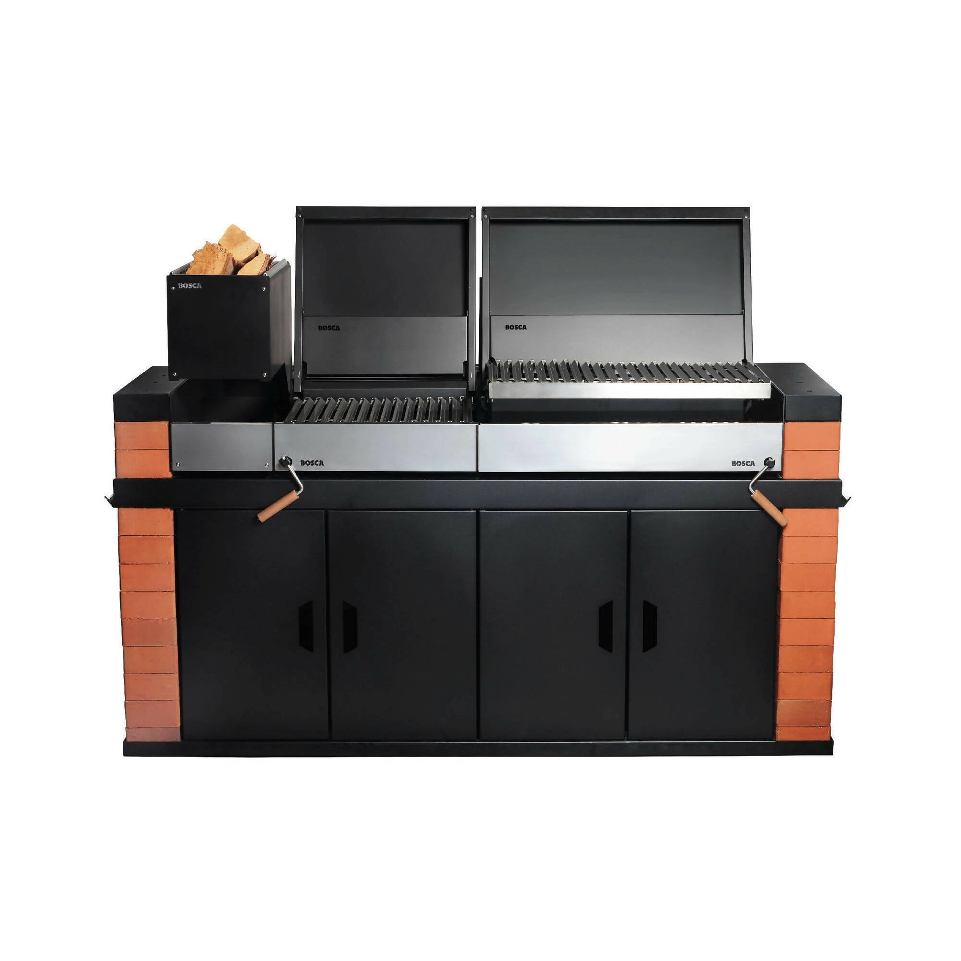 Quincho Block Grill: Leñero 250 + Block 500 + Block 7507#Negro