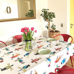 Mantel Anti Manchas Rectangular Pájaros 145 x 250 cm3#Multicolor