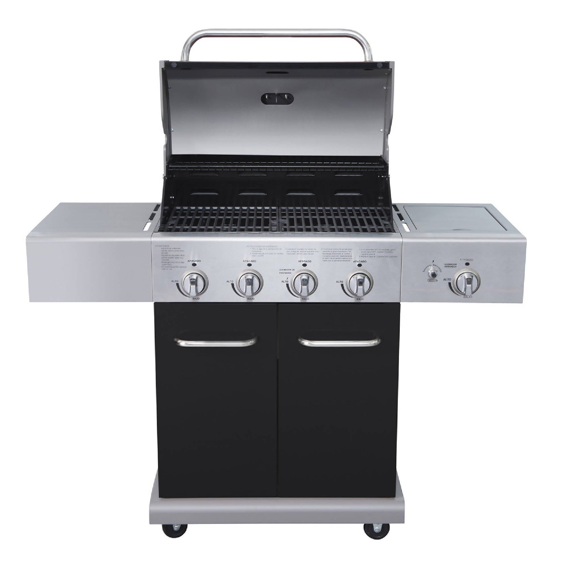 Parrilla Texas Black 4 Quemadores + Quemador Lateral BBQ401GCIB BBQ Grill3#Negro