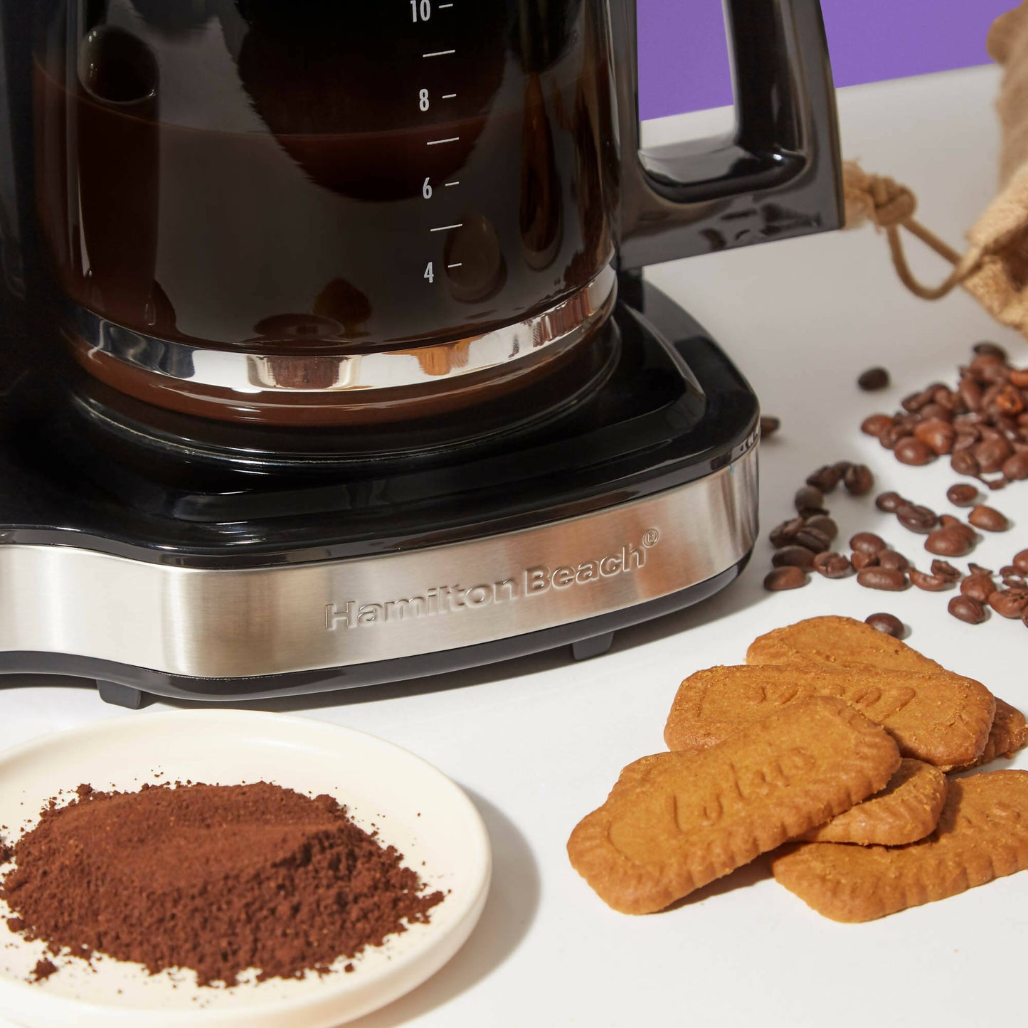 Cafetera Programable 49980-CL Doble Función Espresso + Americana Hamilton Beach12#Negro