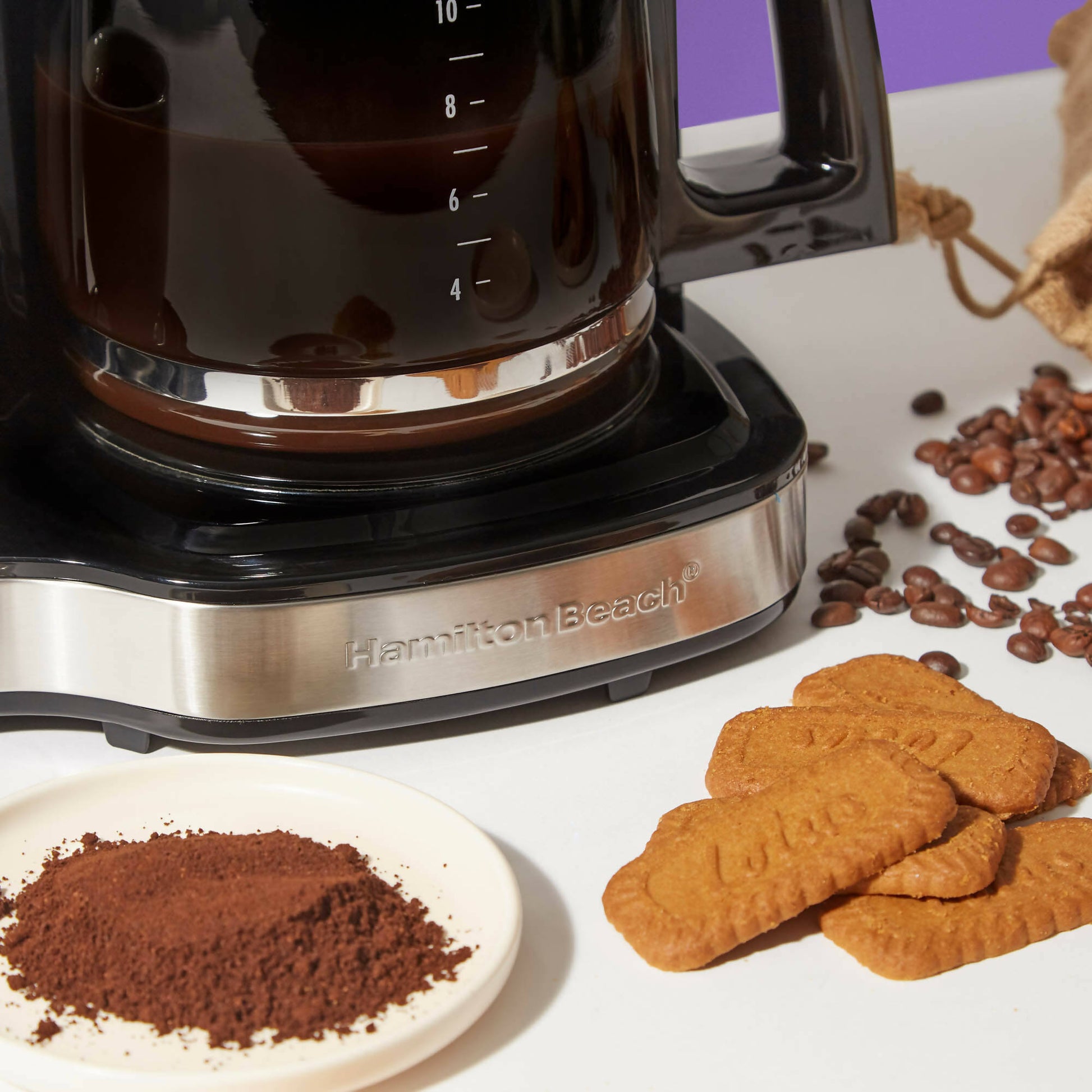 Cafetera Programable 49980-CL Doble Función Espresso + Americana Hamilton Beach12#Negro