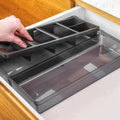 Organizador de Utensilios y Cubiertos Clear Ou2#Negro