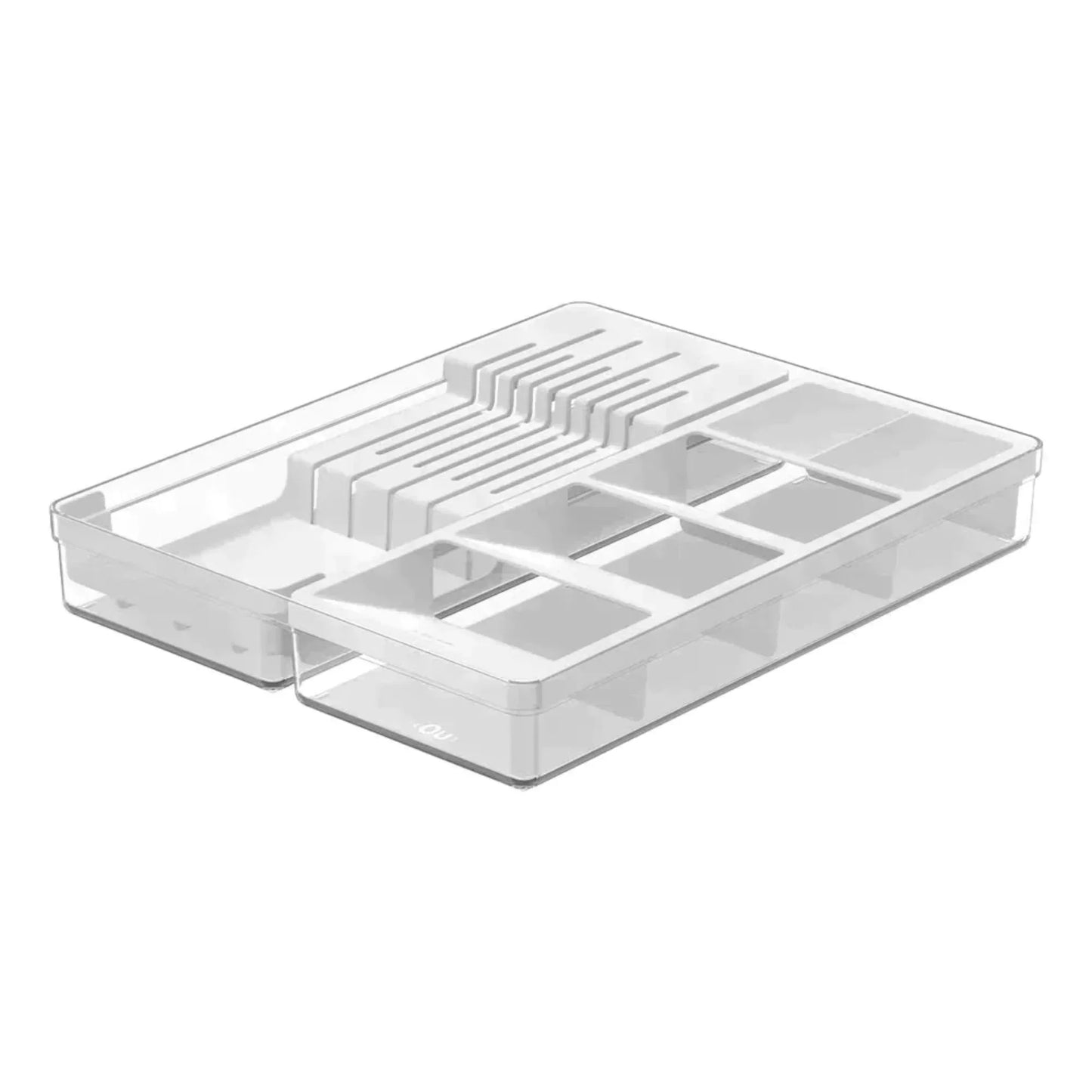 Organizador De Cuchillo y Cubiertos Clear Ou2#Blanco