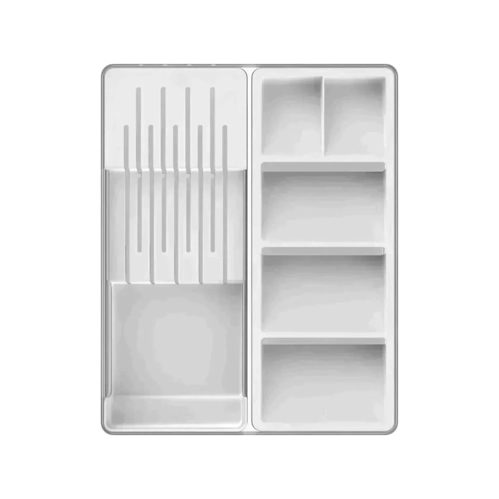 Organizador De Cuchillo y Cubiertos Clear Ou3#Blanco