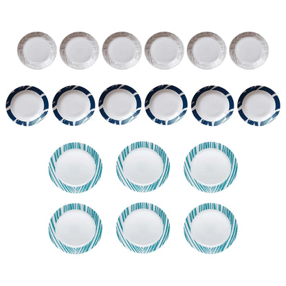 Set 18 Platos Geometrica Navy Everyday Corelle3#Azul