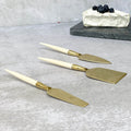 Cuchillos Queso Resina1#Dorado