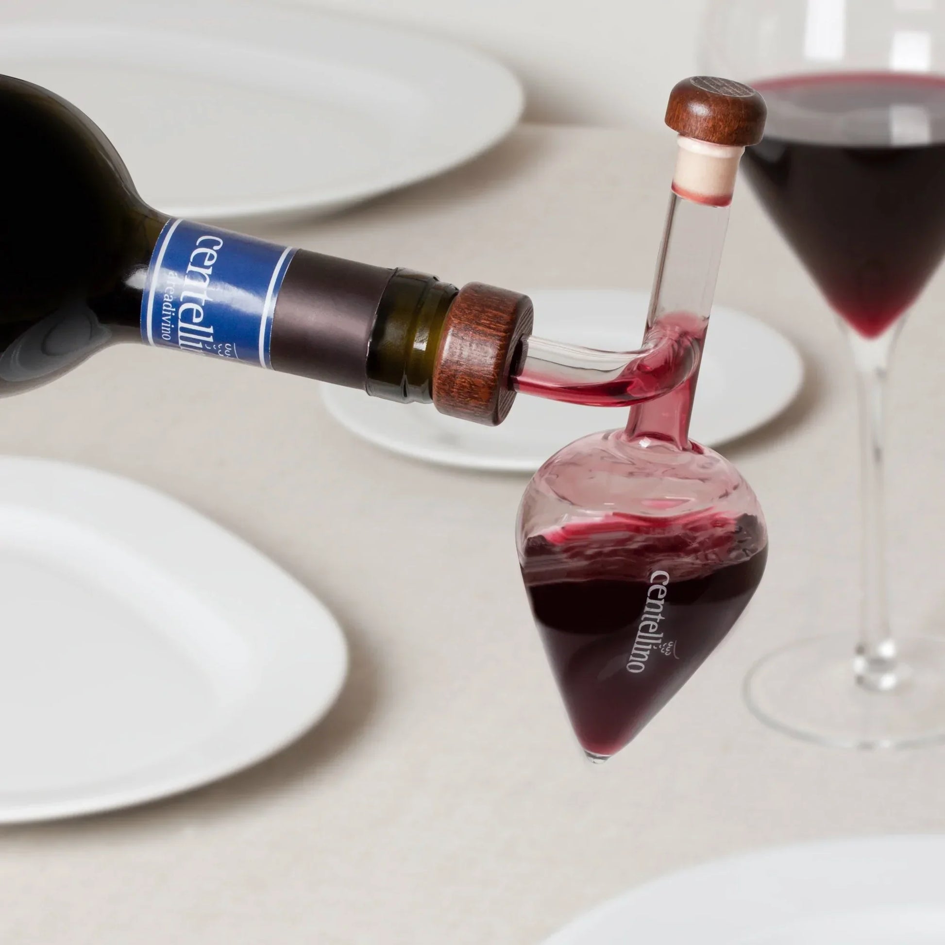 Aireador Decantador y Dosificador de Vino por Copas Italiano1#Sin color