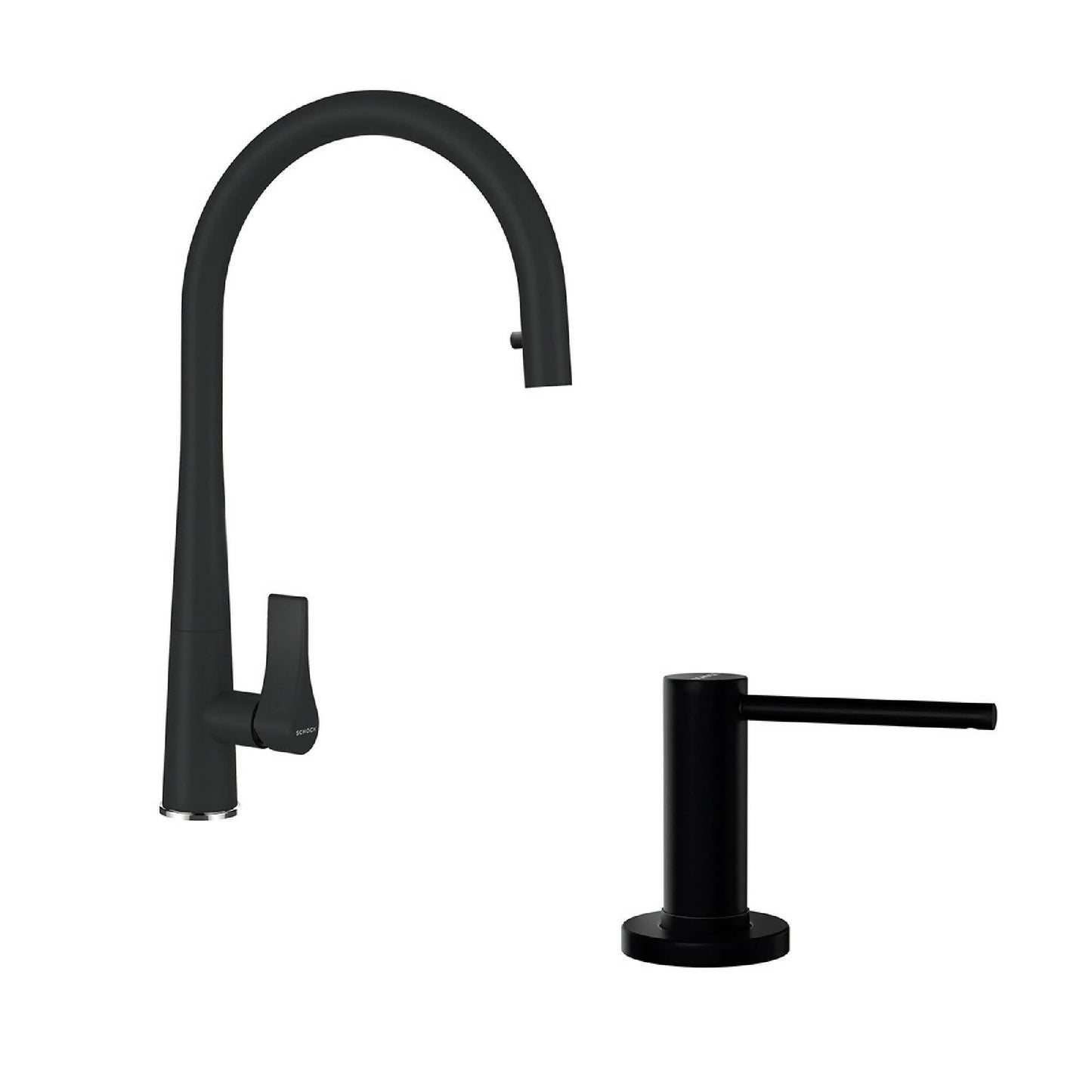 Kit Black Jabonera + Grifería Schock3#Negro
