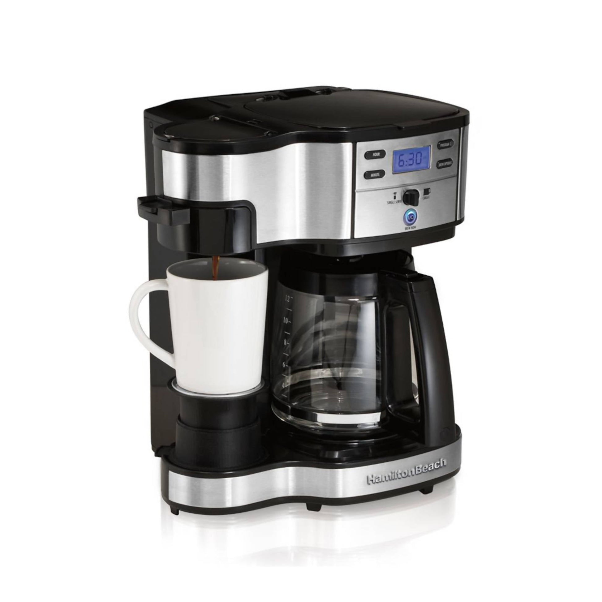 Cafetera Programable 49980-CL Doble Función Espresso + Americana Hamilton Beach4#Negro