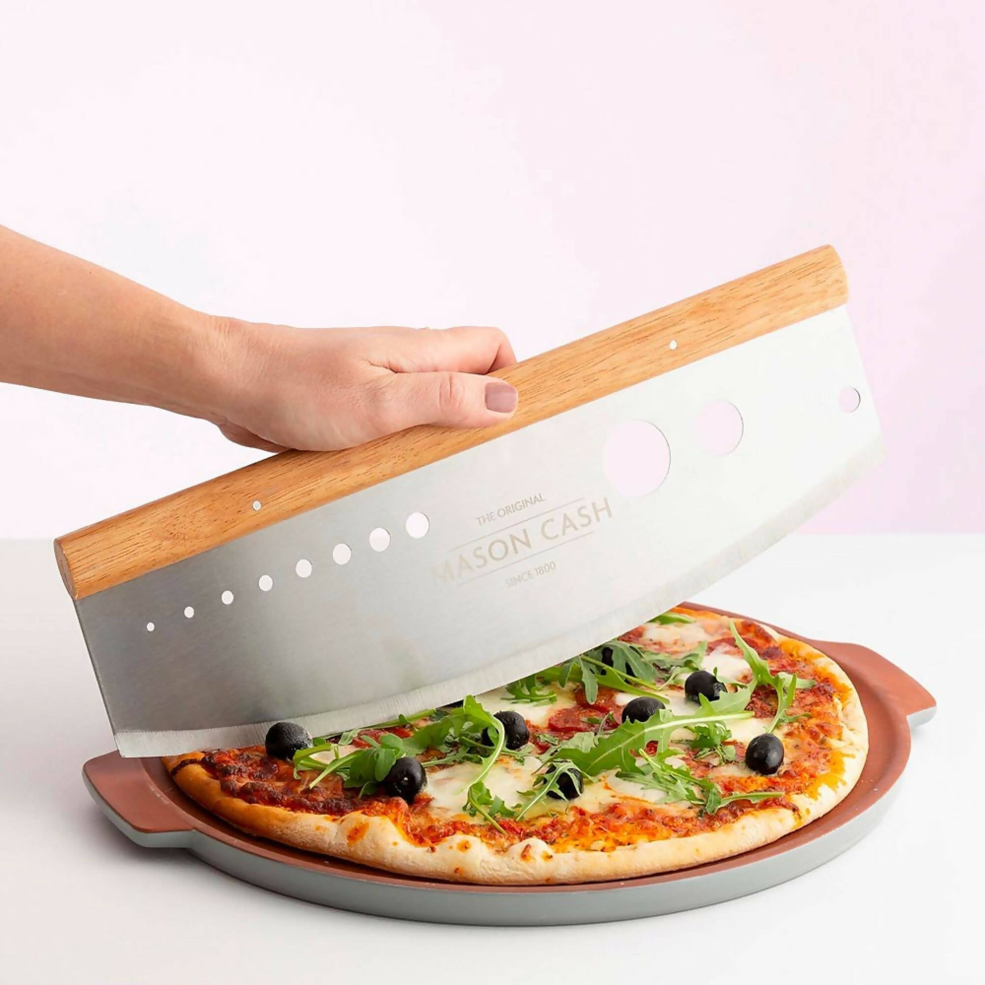 Cortador Pizza Mezzaluna Innovative Kitchen Mason Cash1#Acero