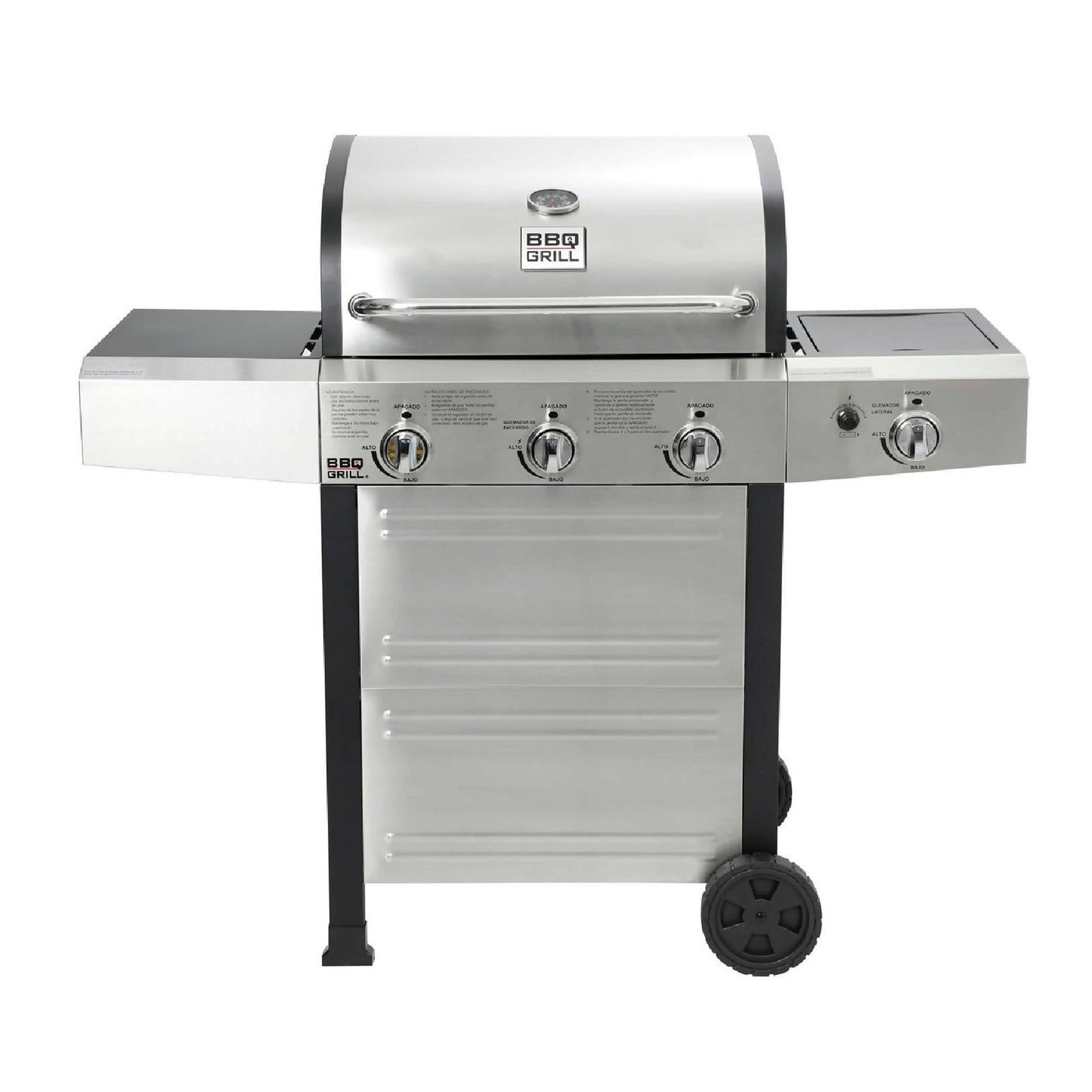 Parrilla Michigan 3 Quemadores + Quemador Lateral BBQ304GCINOX BBQ Grill2#Acero