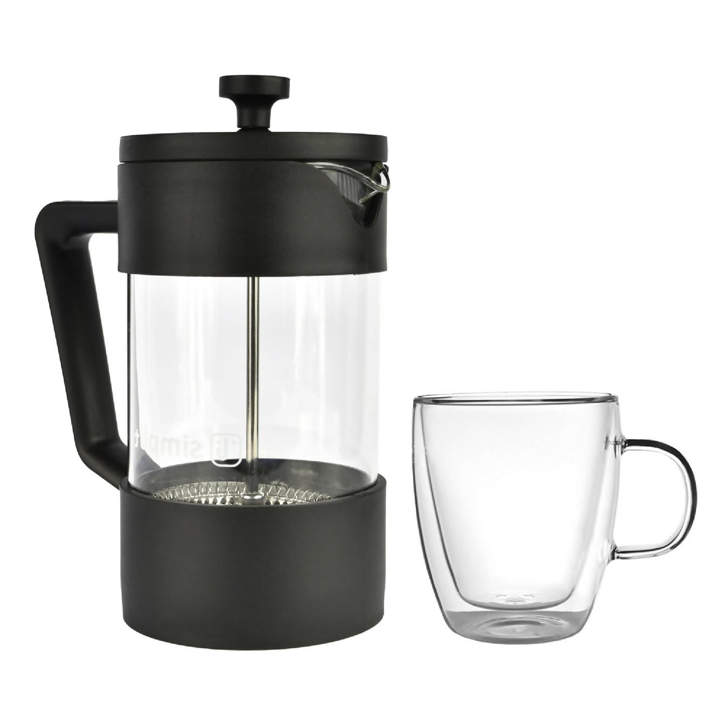 Pack Cafetera Francesa 600 ml +Taza Doble Pared 350 ml1#Negro