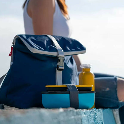 Lunch Box Con Cubiertos5#Celeste