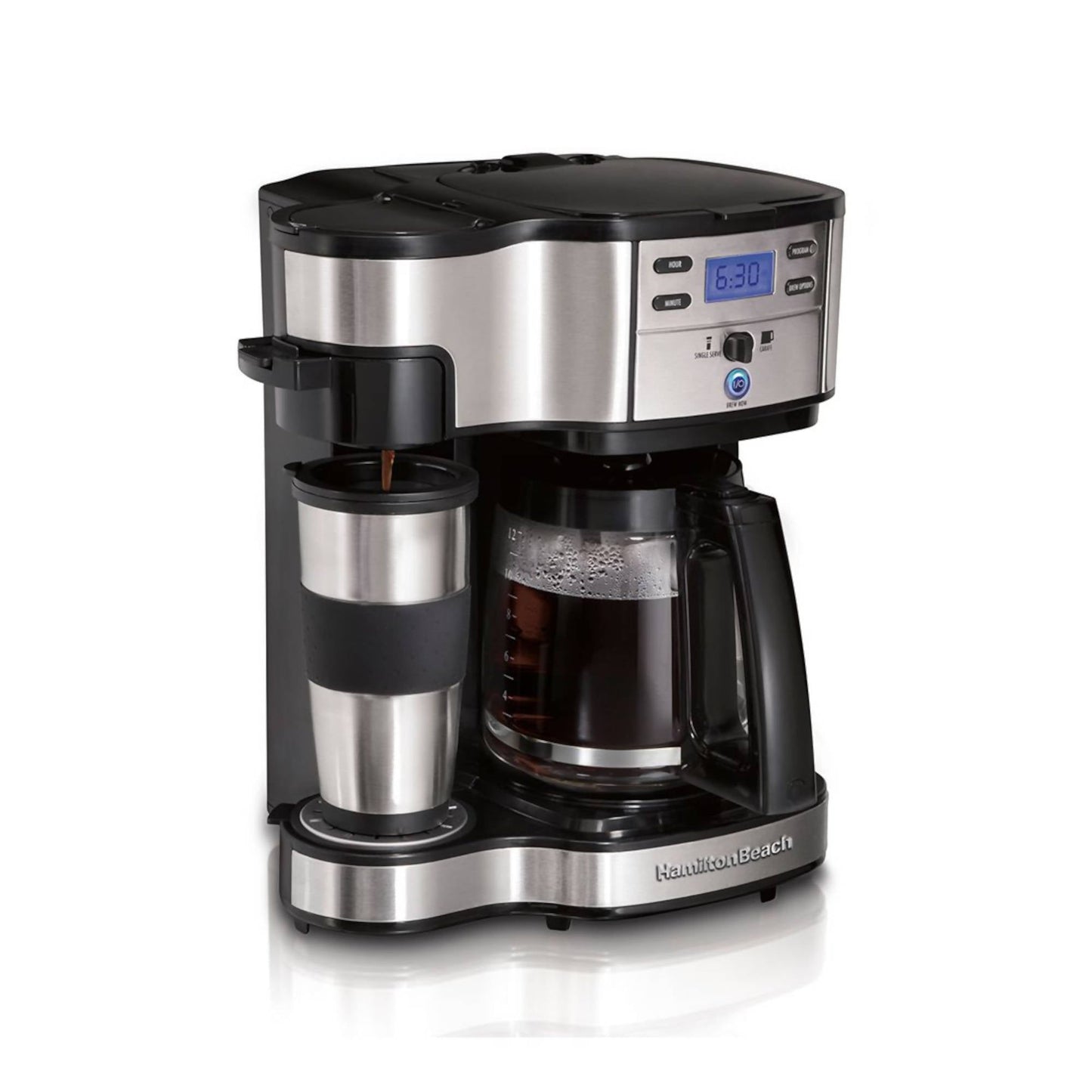 Cafetera Programable 49980-CL Doble Función Espresso + Americana Hamilton Beach5#Negro