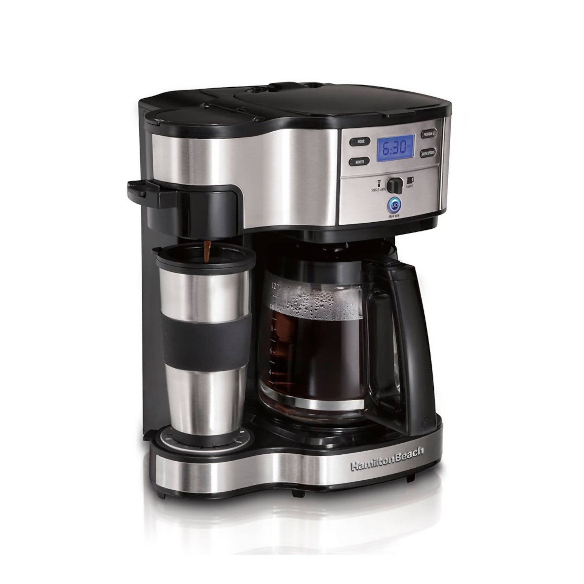 Cafetera Programable 49980-CL Doble Función Espresso + Americana Hamilton Beach5#Negro