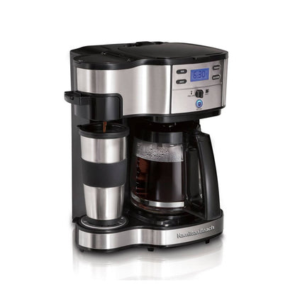 Cafetera Programable 49980-CL Doble Función Espresso + Americana Hamilton Beach5#Negro