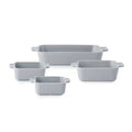 Set 4 Fuentes Cerámica Gres1#Blanco