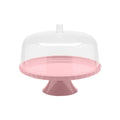 Porta Torta con Pedestal 30 cm Ou1#Rosado