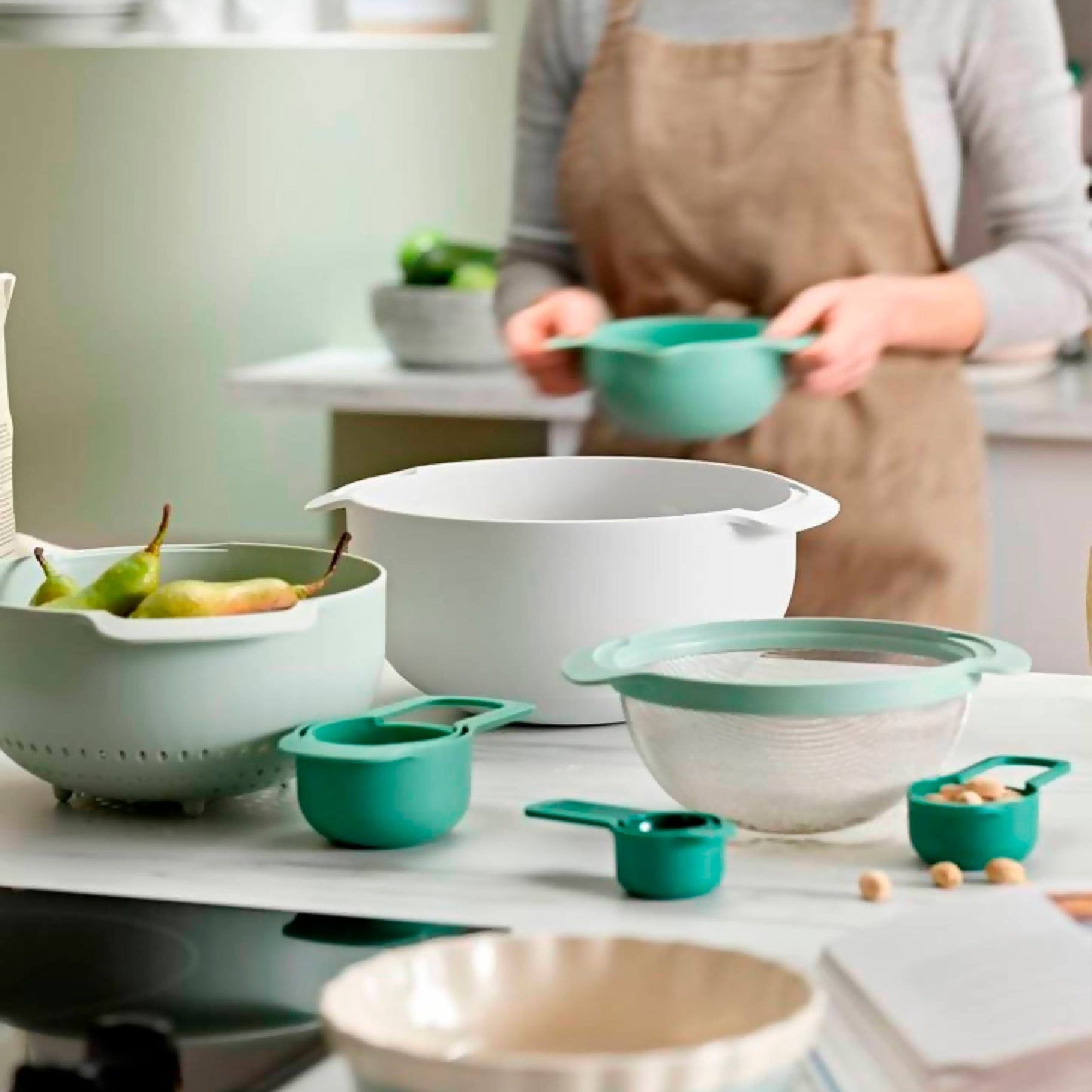 Set Bowls Nest Salvia 9 Pzs Joseph Joseph4#Verde