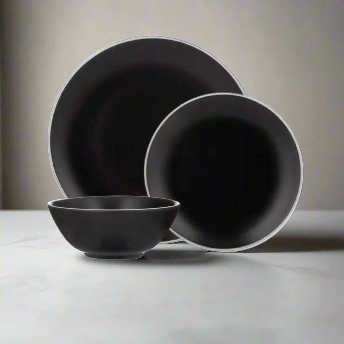 Juego Loza Classic Collection 12 Pzs Mason Cash9#Negro