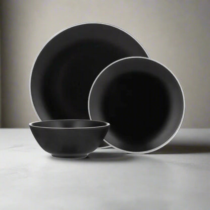 Juego Loza Classic Collection 12 Pzs Mason Cash9#Negro