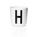 Taza De Melamina Letra H1#Blanco
