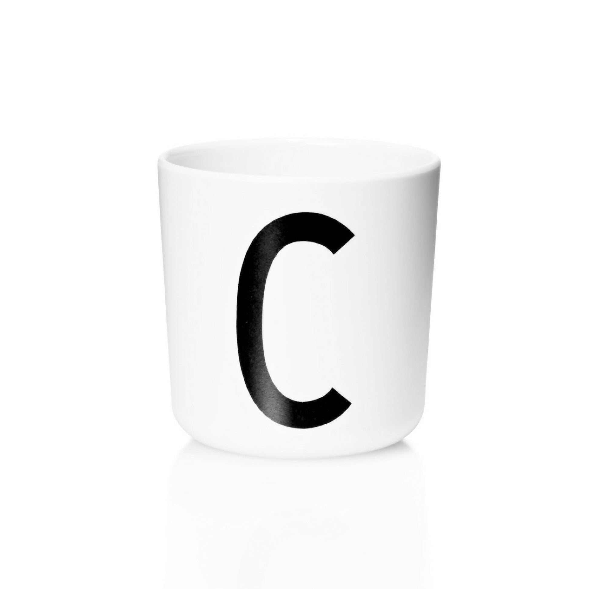 Taza De Melamina Letra C1#Blanco