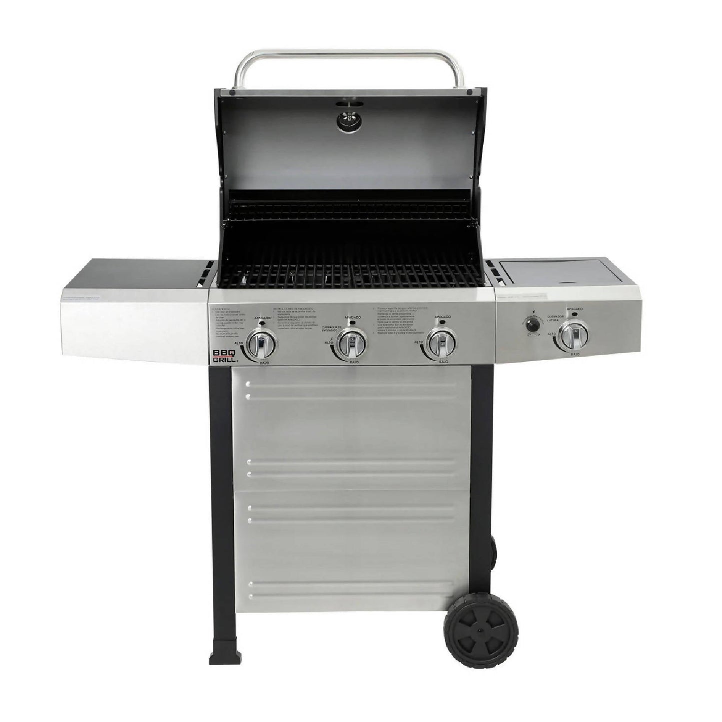 Parrilla Michigan 3 Quemadores + Quemador Lateral BBQ304GCINOX BBQ Grill4#Acero