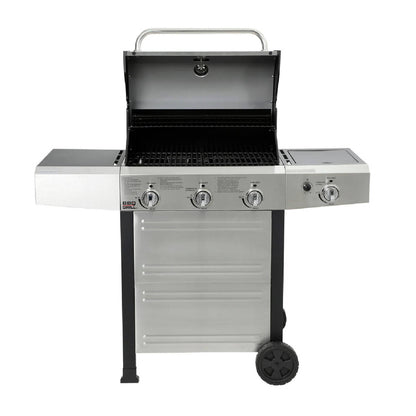 Parrilla Michigan 3 Quemadores + Quemador Lateral BBQ304GCINOX BBQ Grill4#Acero