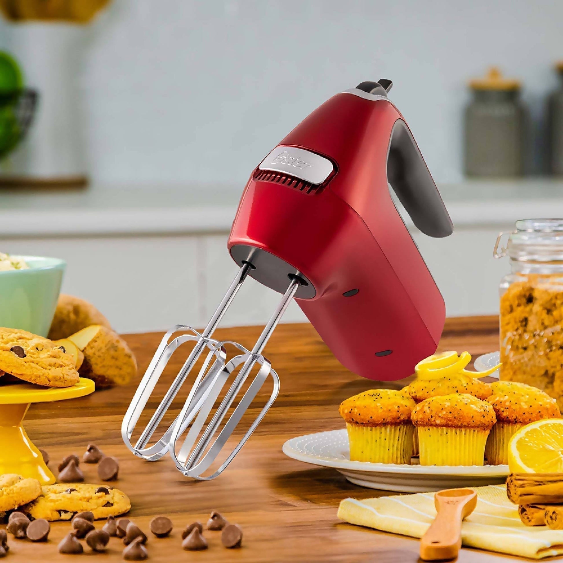 Batidora Mano 7 Velocidades + Función Turbo FPSTHM360R Oster1#Rojo