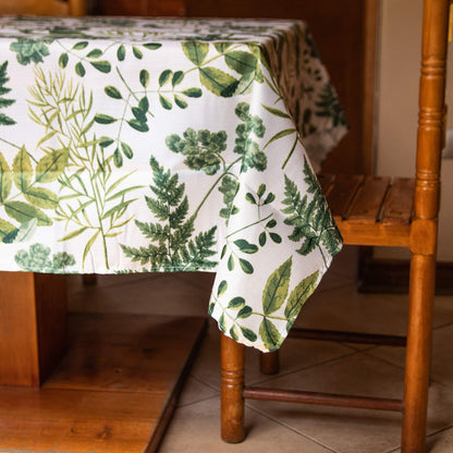 Set 2 Mantel Antimanchas Botánico y Eucalipto Decoexpress2#Blanco