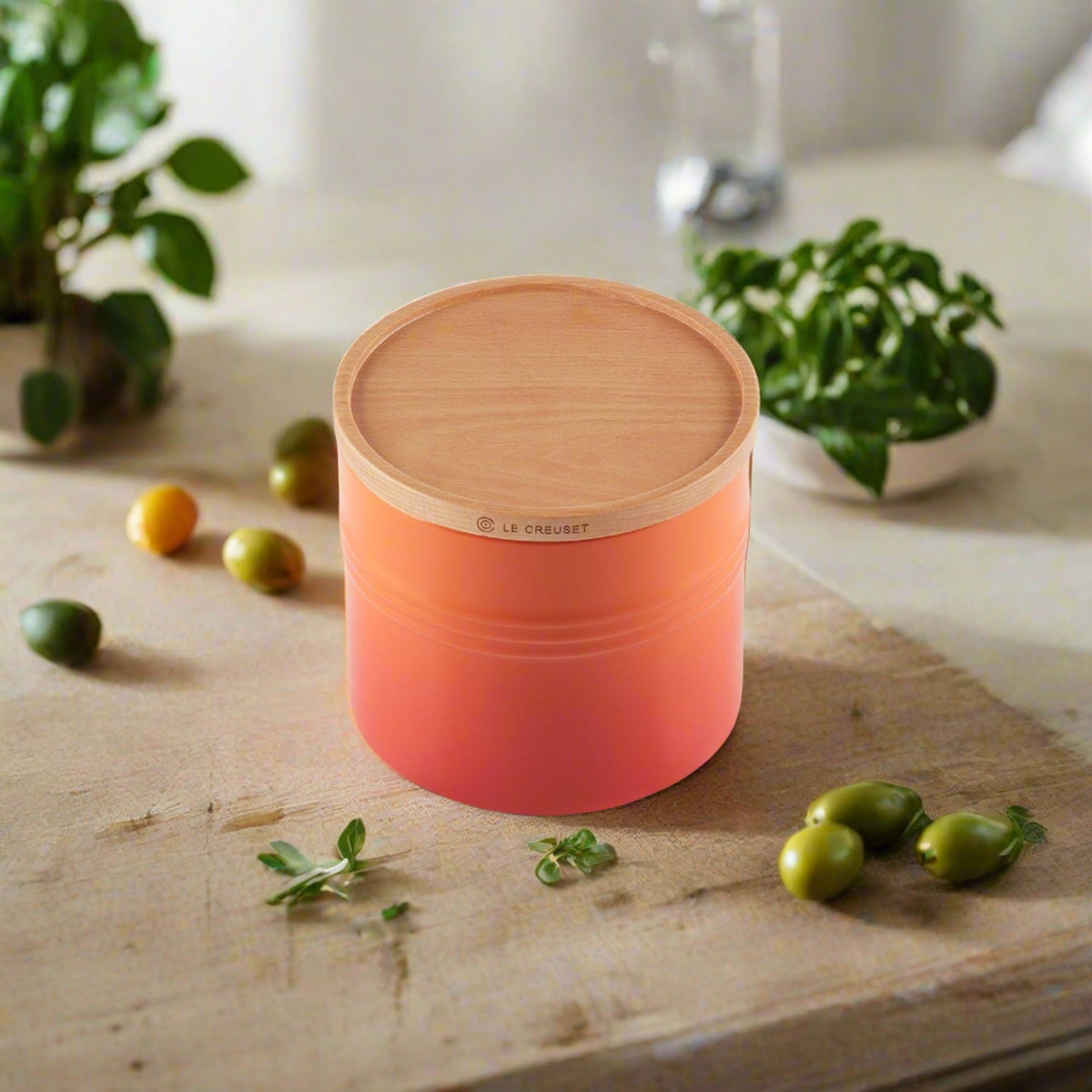 Bote Con Tapa De Madera 1.5 Lt Le Creuset