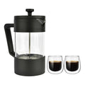 Pack Cafetera Francesa 600ml + Set 2 Tazas 80ml Simplit1#Negro