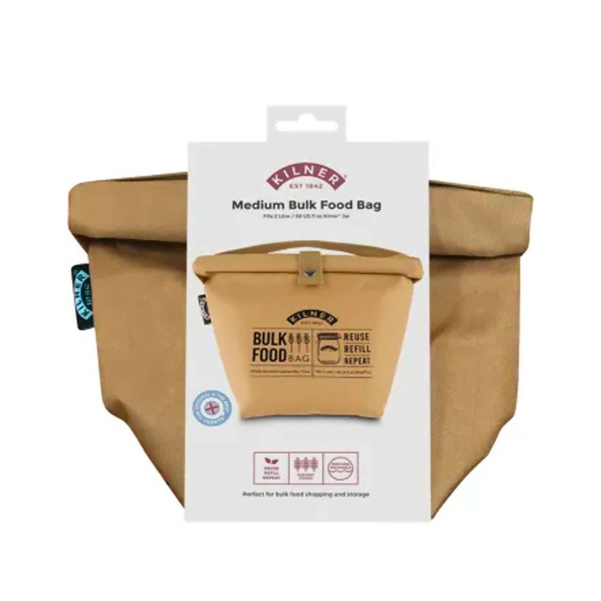 Set 2 Bolsas Compras Granel Medium Kilner3#Beige