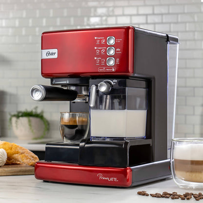 Cafetera Espresso y Cápsulas Automática PrimaLatte™ 6603 Oster3#Rojo
