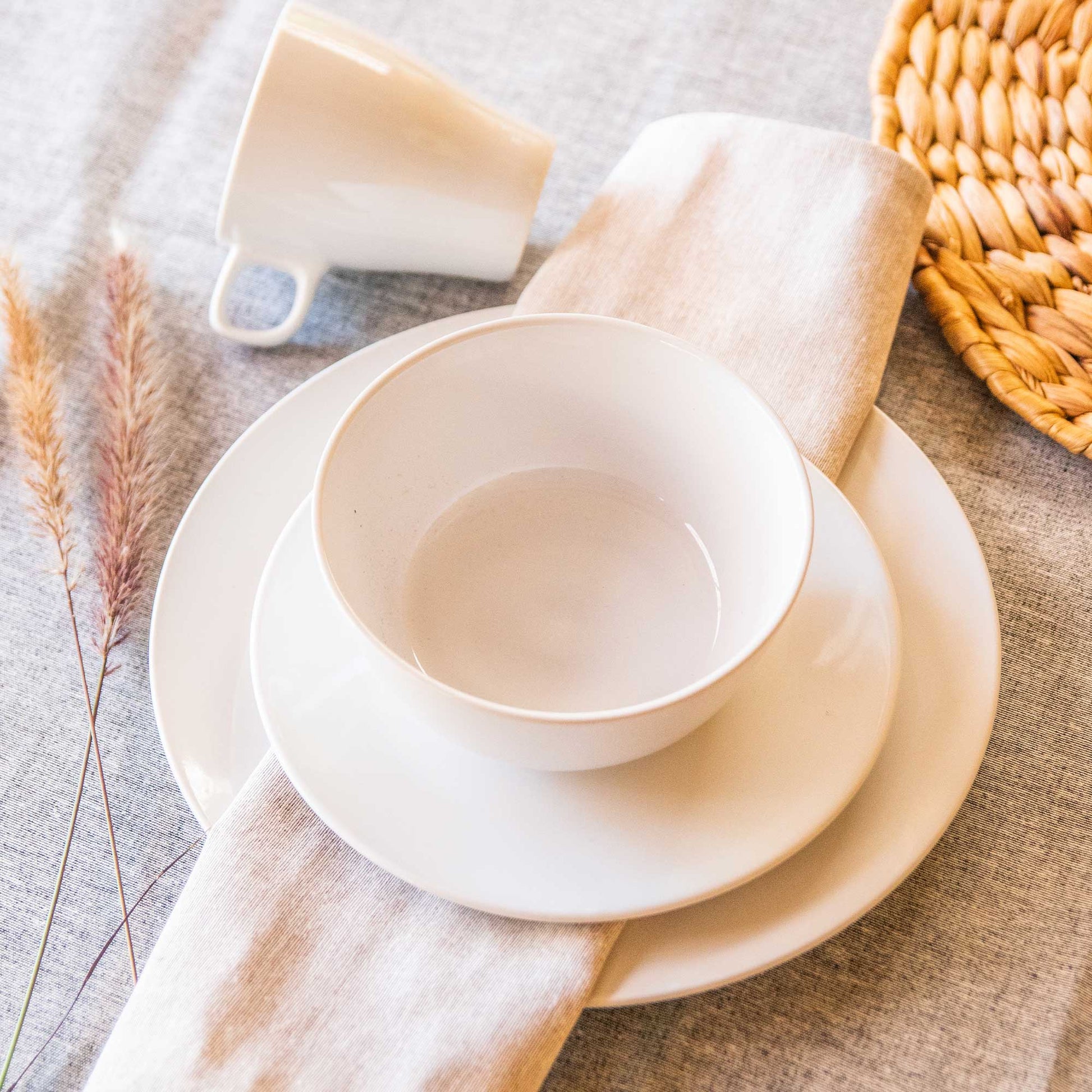 Juego de loza Blanca 16 Pzs Vajilla Cerámica Decoexpress – Kitchen