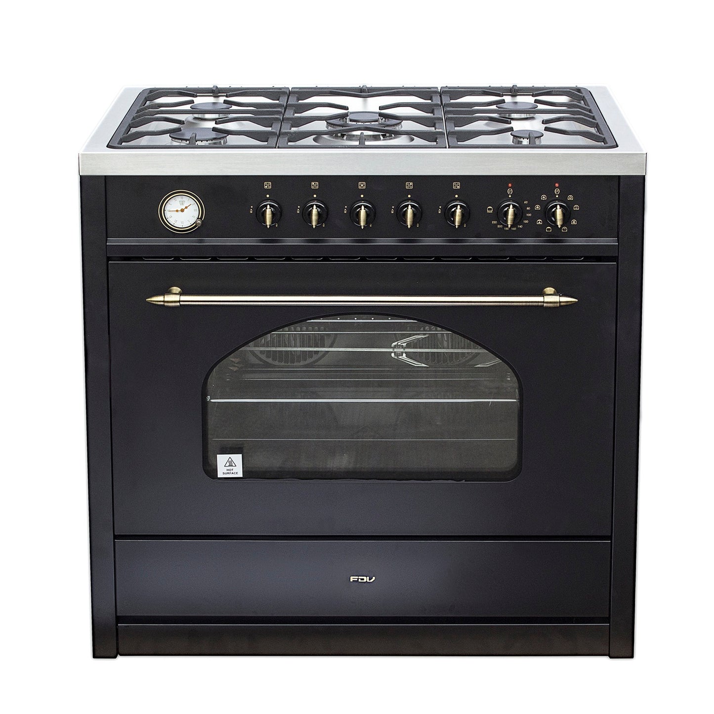 Cocina a Gas Deluxe Vintage 90 5 Quemadores FDV - Caja Dañada-Cocinas a Gas