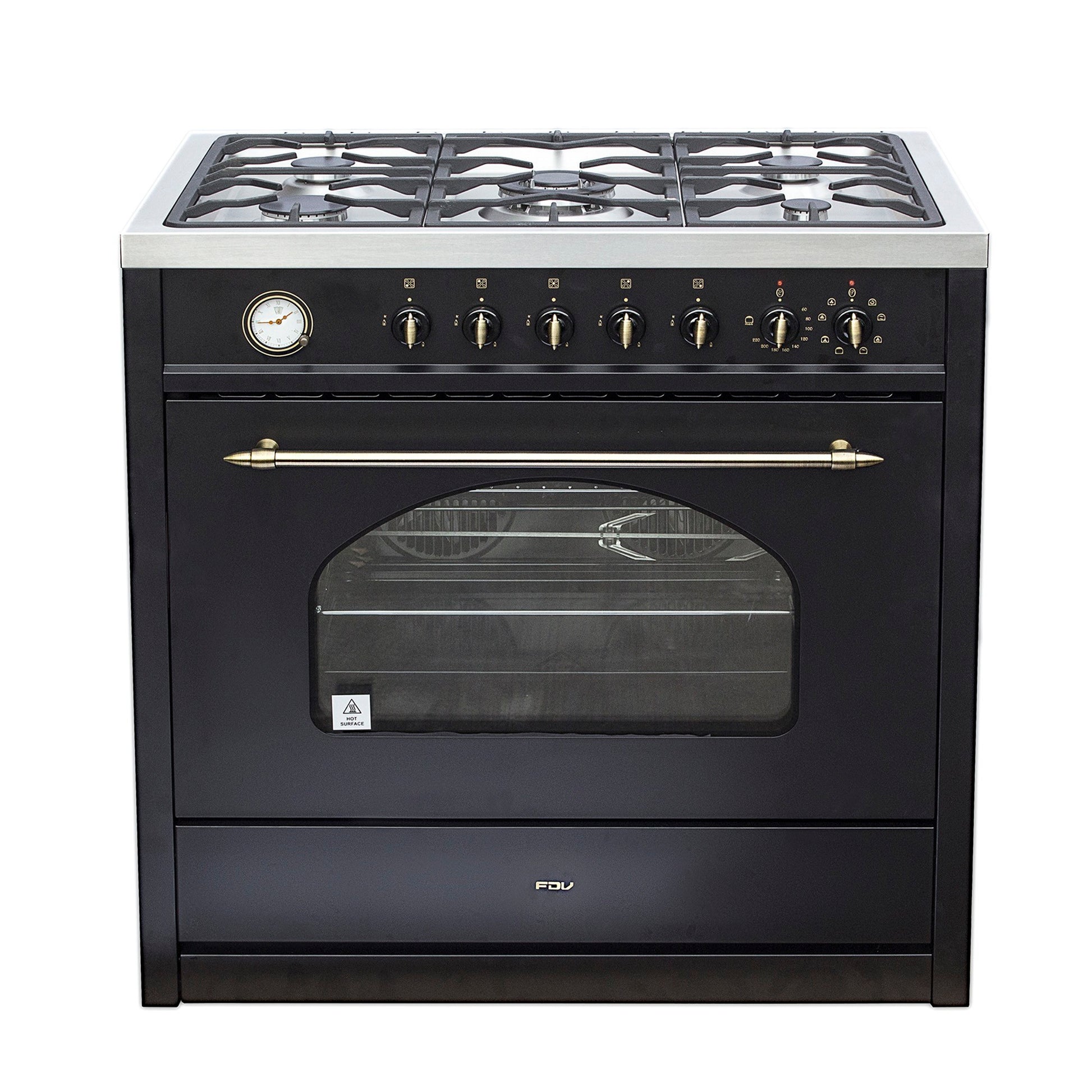 Cocina a Gas Deluxe Vintage 90 5 Quemadores FDV - Caja Dañada-Cocinas a Gas