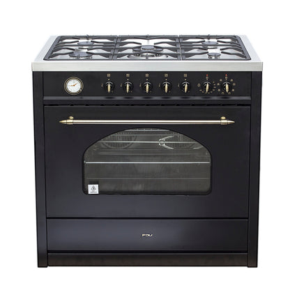 Cocina a Gas Deluxe Vintage 90 5 Quemadores FDV - Caja Dañada-Cocinas a Gas
