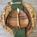 Cubiertos Rattan3#Dorado