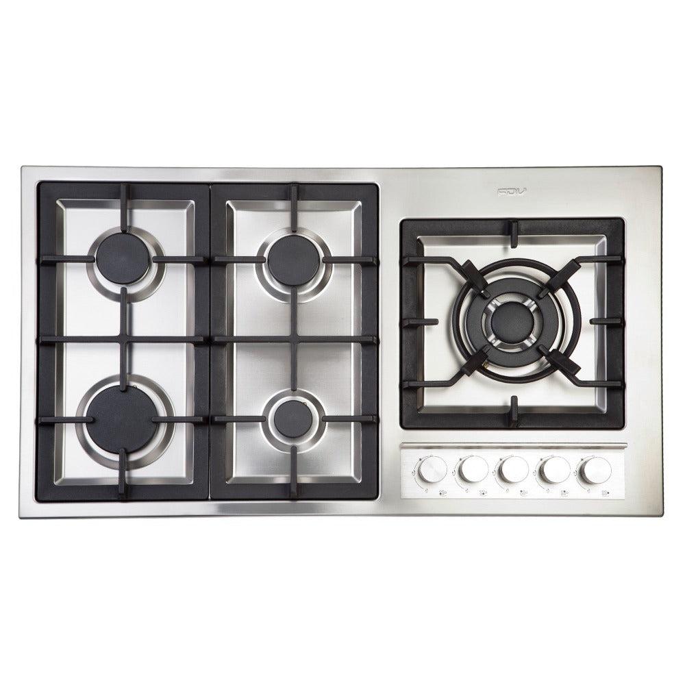 Encimera a Gas Deluxe Elite 5 Quemadores 90 cm FDV - Caja Dañada-Encimeras a Gas