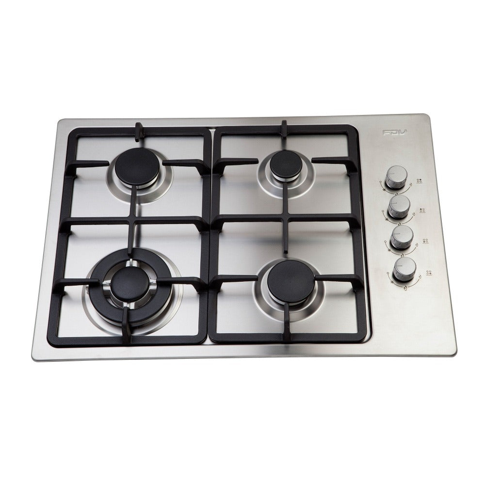Encimera Design 65 cm FDV: 4 Quemadores, 1 Triple Corona - Caja Dañada-Encimeras a Gas