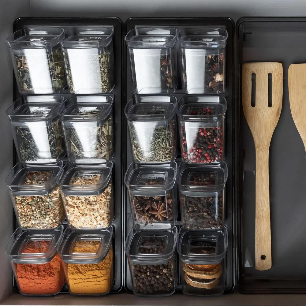 Especieros Hermético Block Cajón 9 Piezas Ou2#Negro
